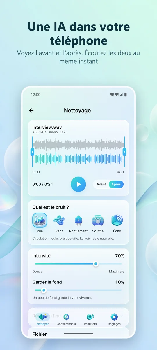 Noise Remover: Audio Propre: capture d'écran 2
