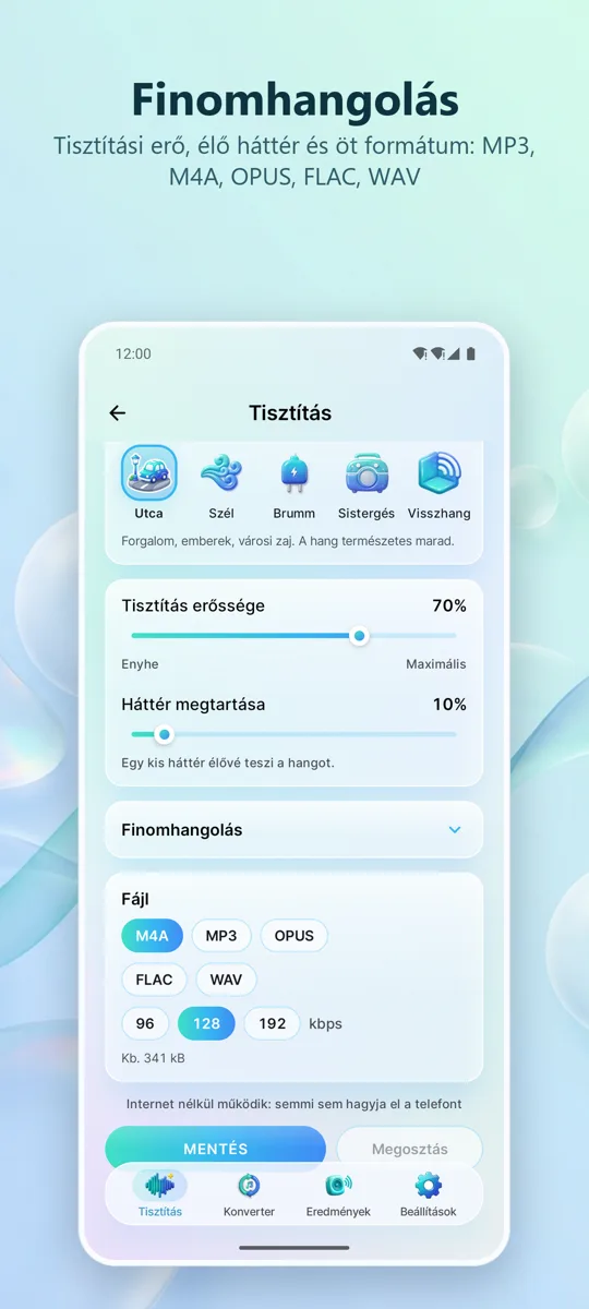 Zajszűrő: Tiszta hang: képernyőkép 3