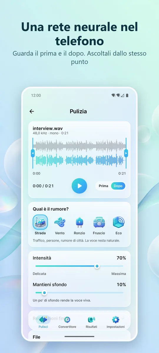 Noise Remover: Audio Pulito: 