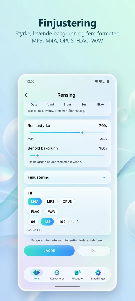 Støyfjerner: Rent Lyd: skjermbilde 3