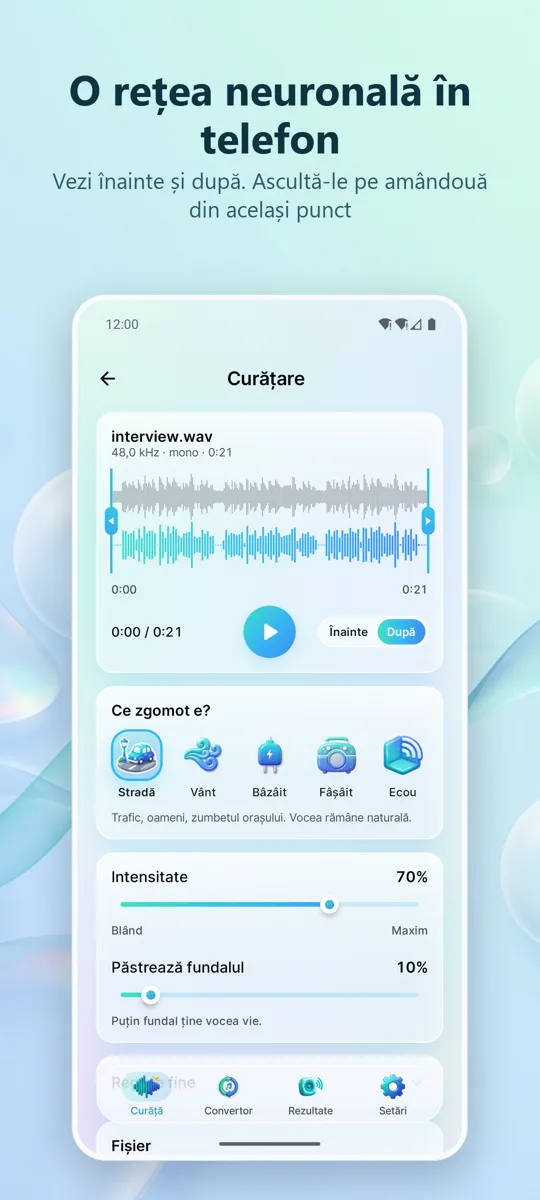 Eliminare Zgomot: Audio Clar: captură de ecran 2