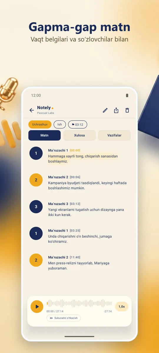 Notely: skrinshot 2