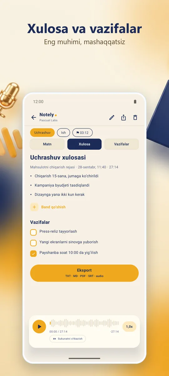 Notely: skrinshot 3