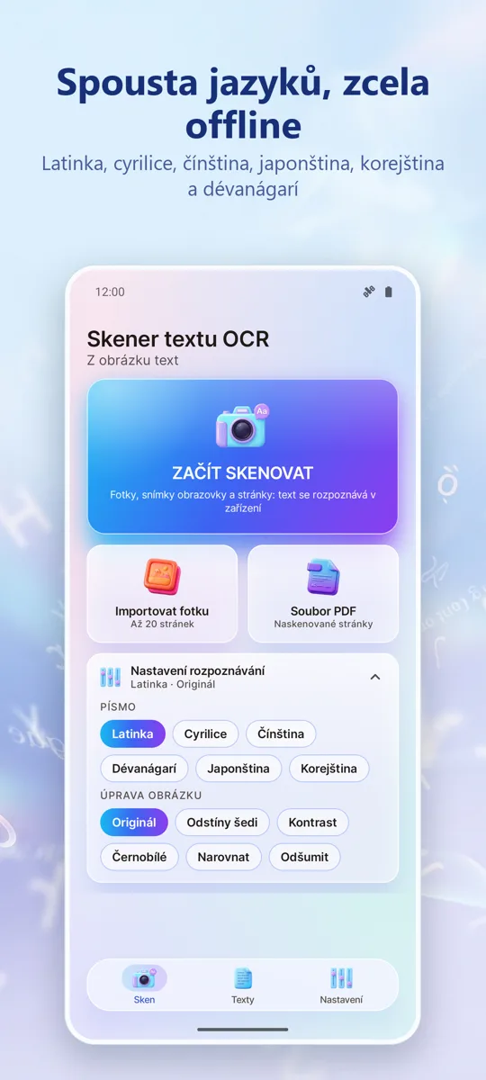 OCR Skener: Obrázek na text: snímek obrazovky 4