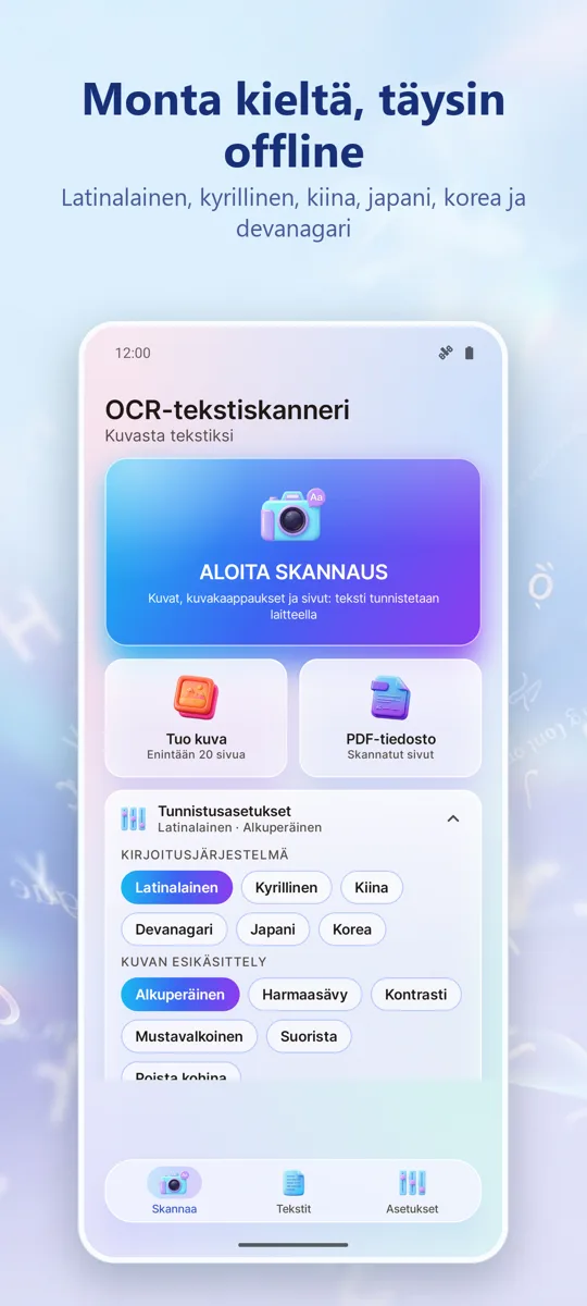 OCR-skanneri: Kuva tekstiksi: kuvakaappaus 4