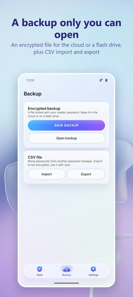 Password Manager: Vault: 