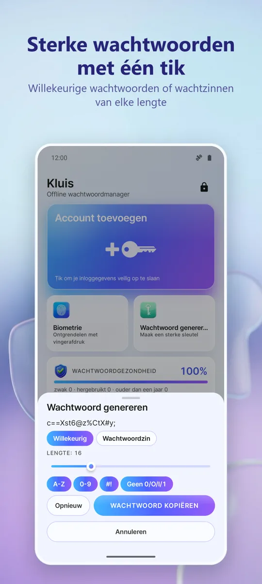 Wachtwoordbeheerder: Kluis: schermafbeelding 4