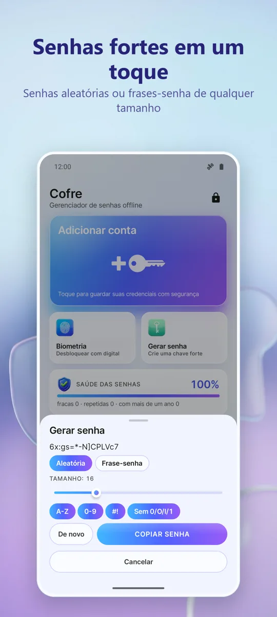 Gerenciador de Senhas: Cofre: captura de tela 4