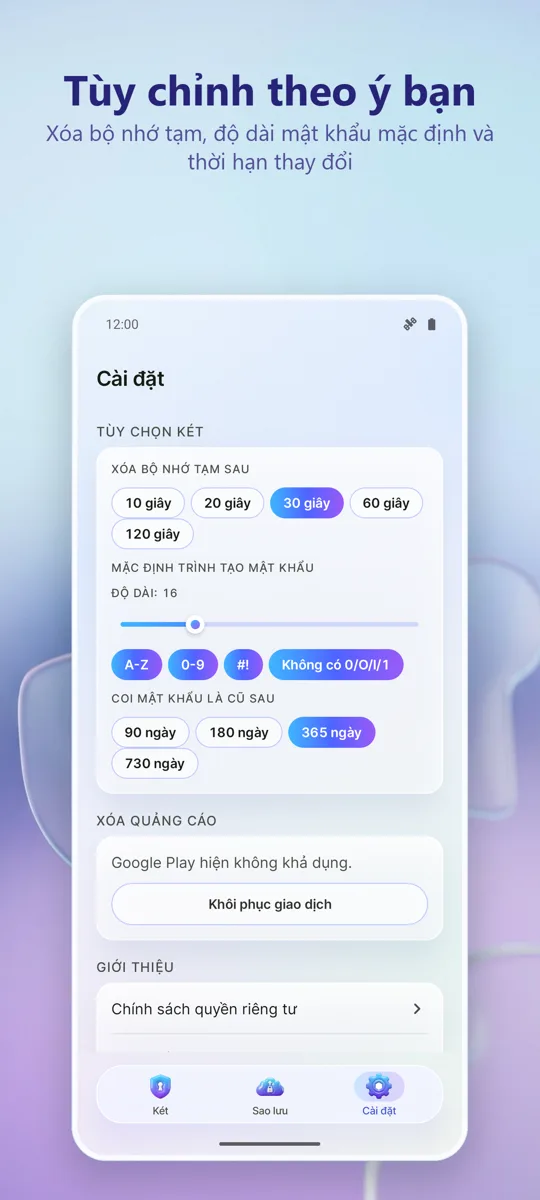 Quản lý Mật khẩu: Kho bảo mật: ảnh chụp màn hình 3