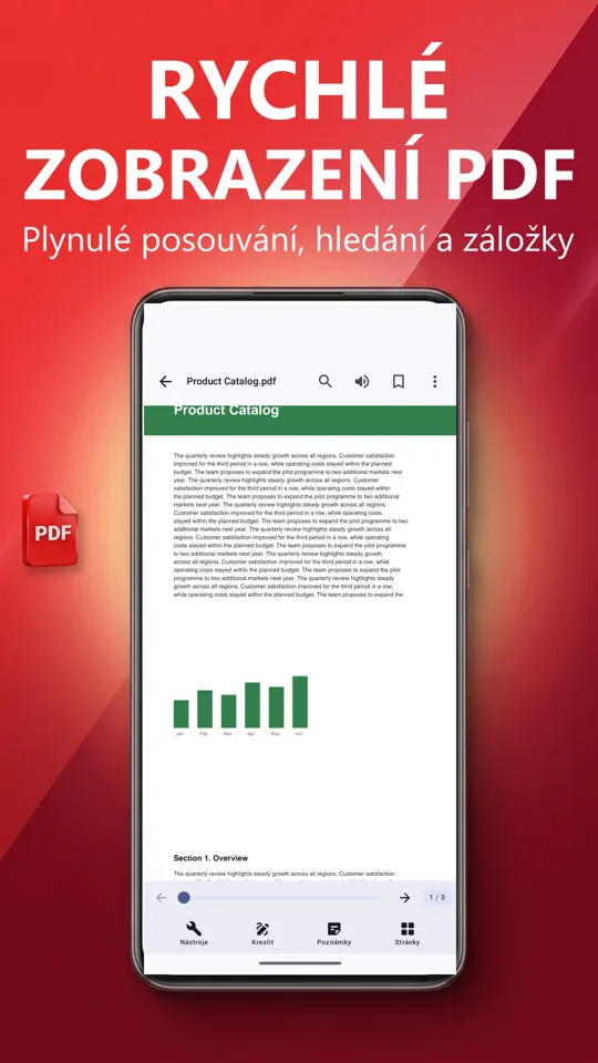 PDF čtečka: překlad a hlas: snímek obrazovky 2