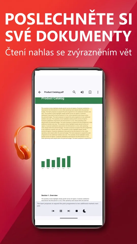 PDF čtečka: překlad a hlas: snímek obrazovky 3