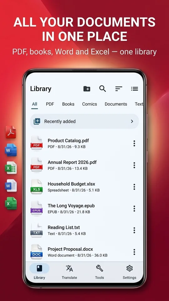 PDF Reader: Translate & Voice: main screen
