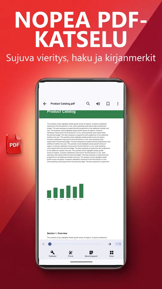 PDF-lukija: käännös ja ääni: kuvakaappaus 2