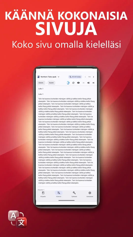 PDF-lukija: käännös ja ääni: kuvakaappaus 4