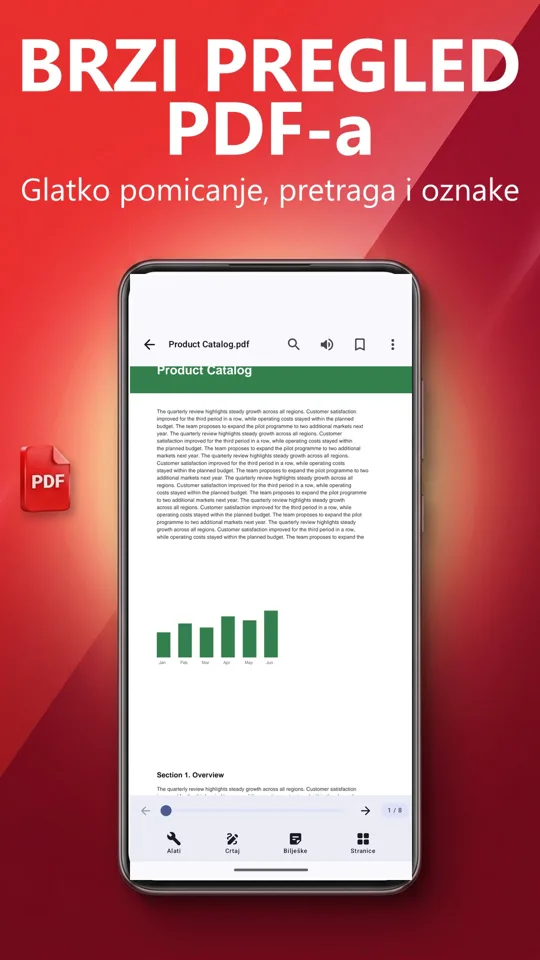 PDF čitač: prijevod, glas: 