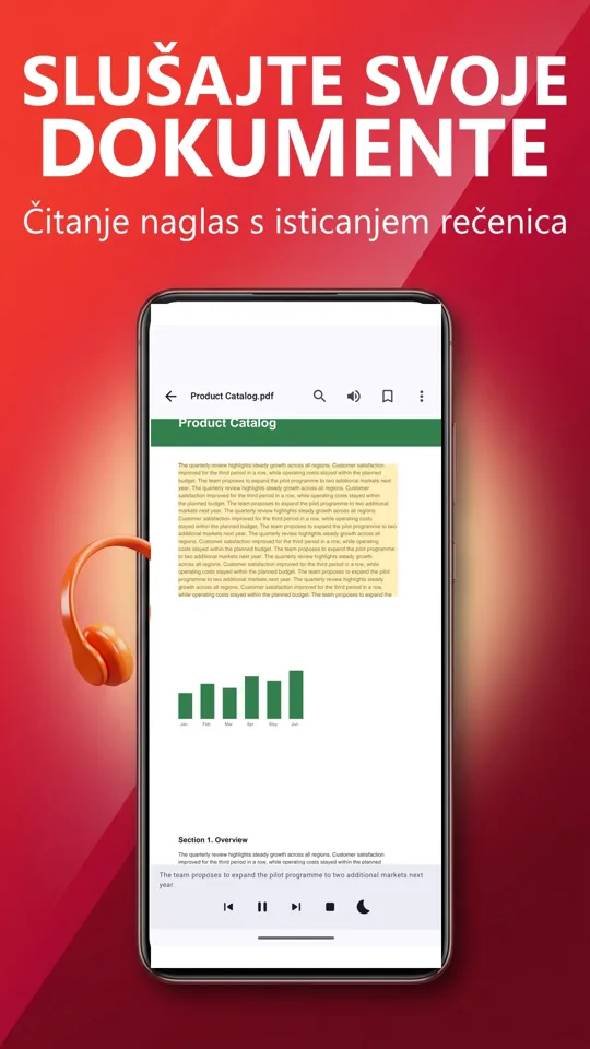 PDF čitač: prijevod, glas: 