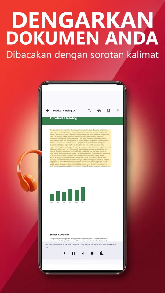 Pembaca PDF: terjemah, suara: 