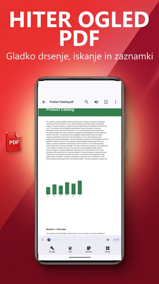 Bralnik PDF: prevod, glas: posnetek zaslona 2