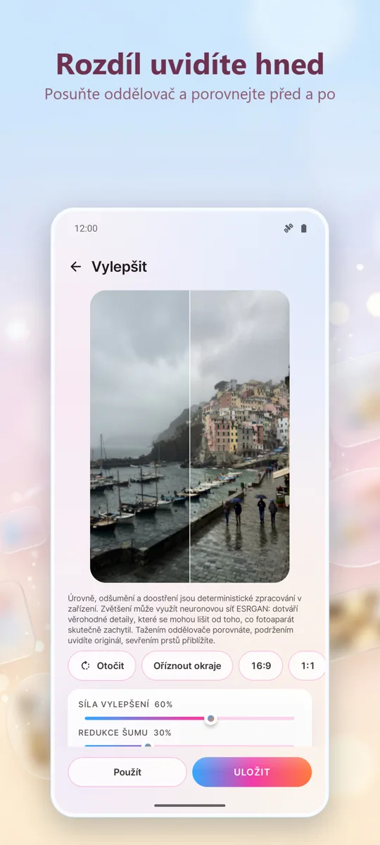 Vylepšení fotek: Opravit: snímek obrazovky 2
