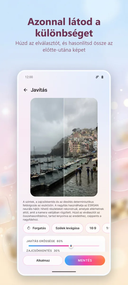 Fotójavító: Képek javítása: képernyőkép 2