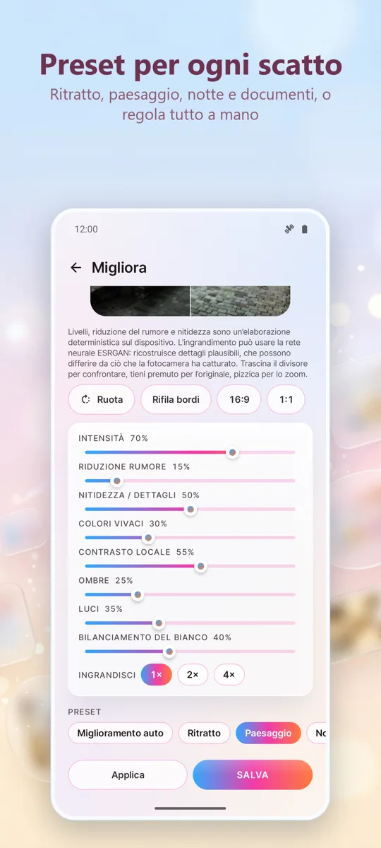 Migliora Foto: Correggi: screenshot 3