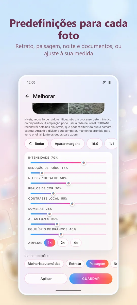 Melhorar Fotos: Corrigir: 