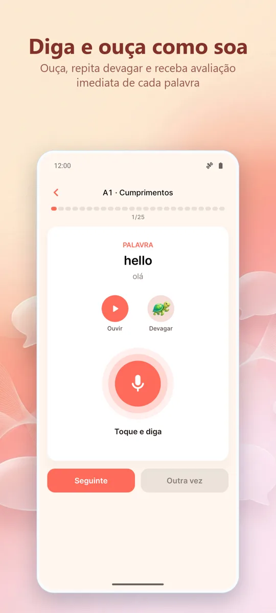 Pronunciation Coach: captura de ecrã 2
