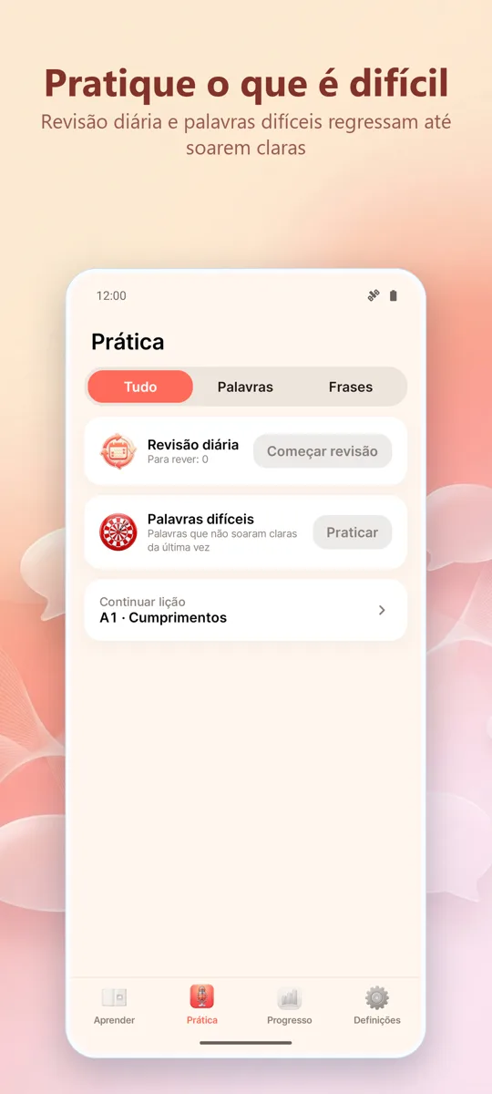 Pronunciation Coach: captura de ecrã 3