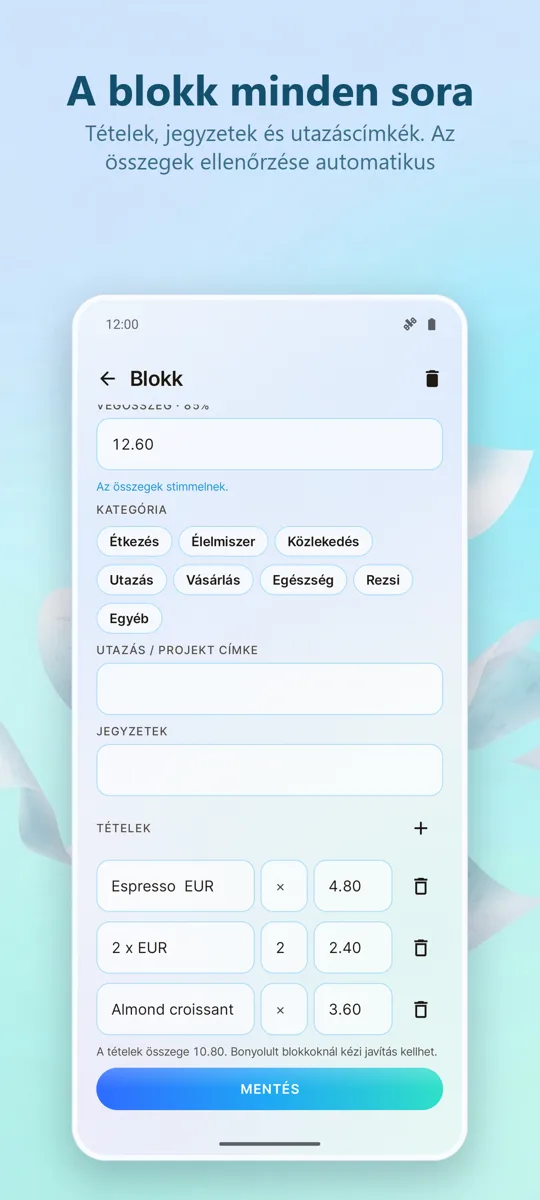Blokkszkennelő: Kiadások: képernyőkép 3