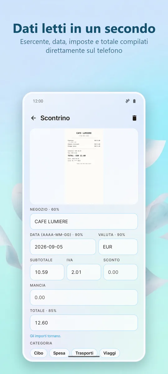 Scanner Scontrini: Spese: screenshot 2