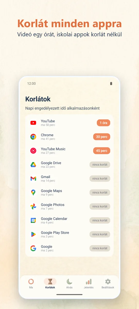 Szülői felügyelet: képernyőkép 2