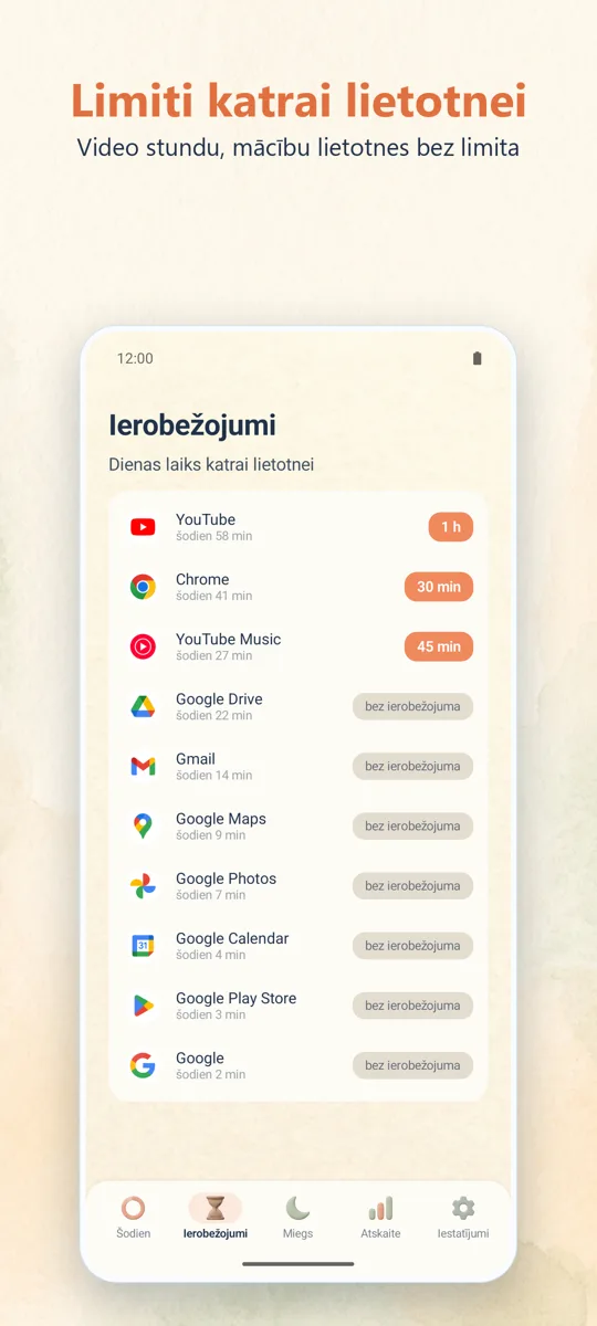 Vecāku kontrole: ekrānuzņēmums 2