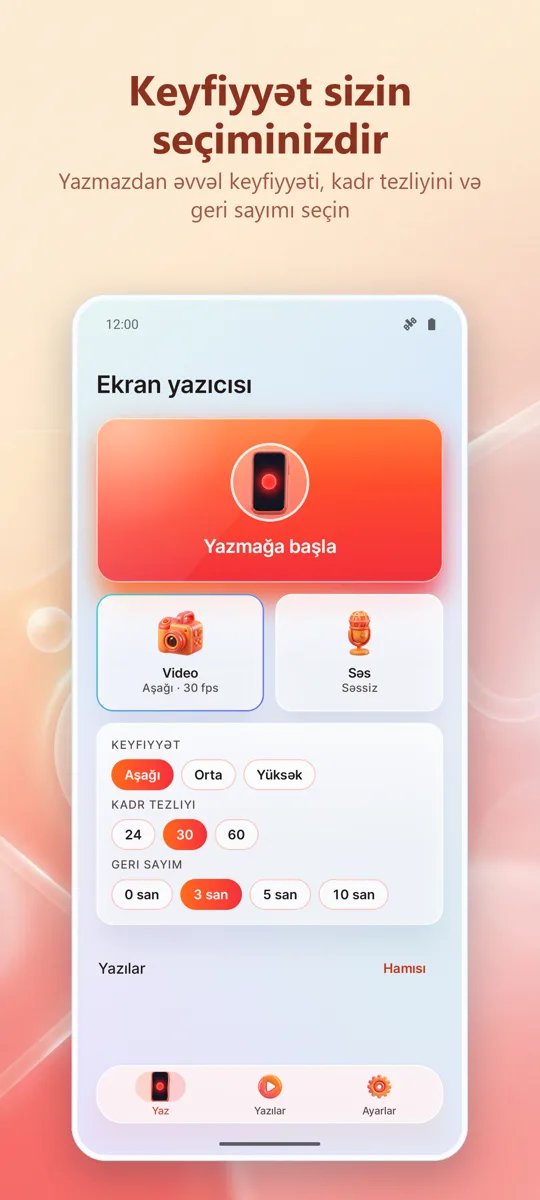 Ekran Yazıcı: HD Qeyd: ekran görüntüsü 2