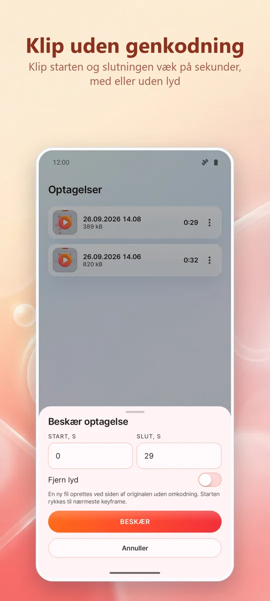 Skærmoptager: HD Optagelse: skærmbillede 4