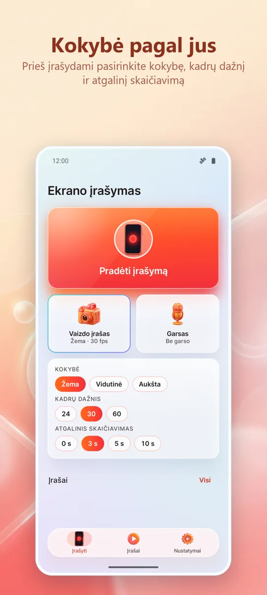 Ekrano įrašymas: HD įrašas: ekrano kopija 2