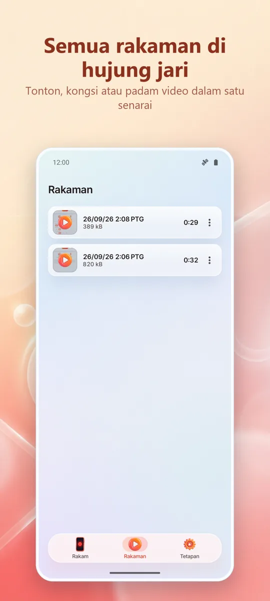 Perakam Skrin: Rekod HD: tangkapan skrin 3