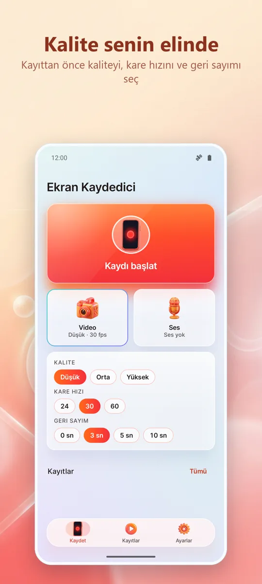 Ekran Kaydedici: HD Kayıt: ekran görüntüsü 2