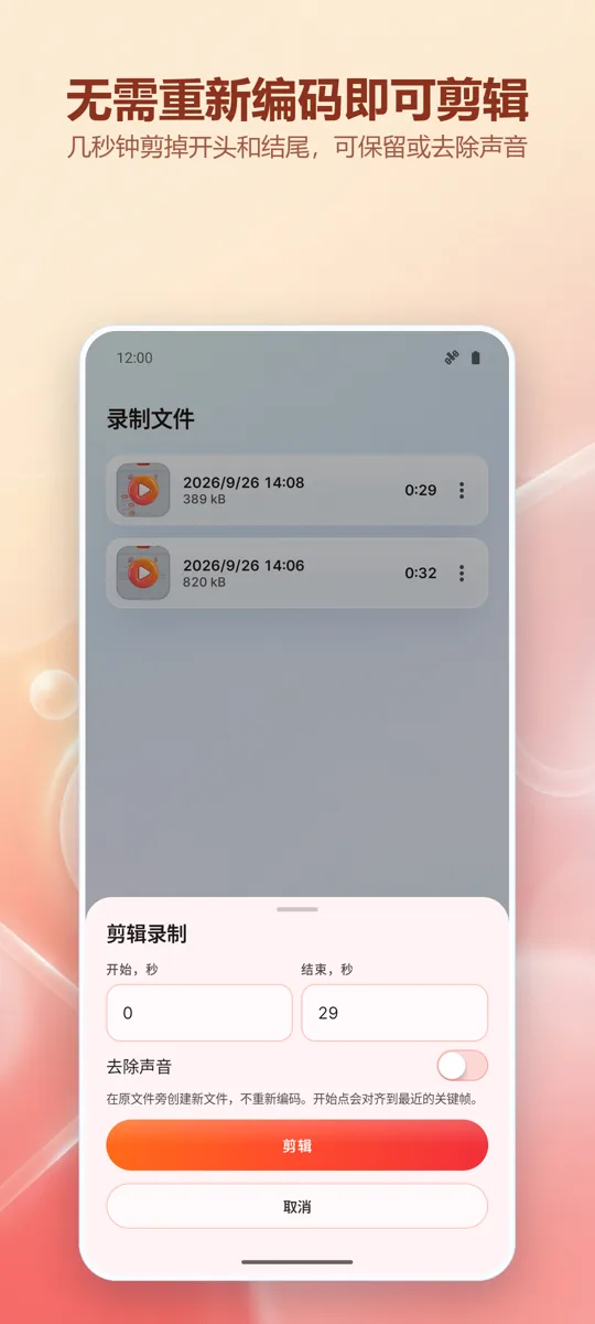 屏幕录像机: 高清录制: 截图 4