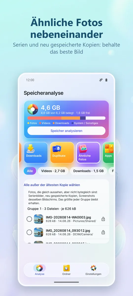 Speicheranalyse: Cleaner: Screenshot 3
