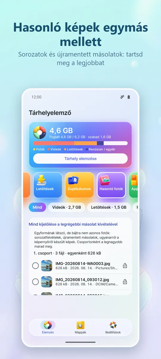 Tárhely elemző: Tisztító: képernyőkép 3