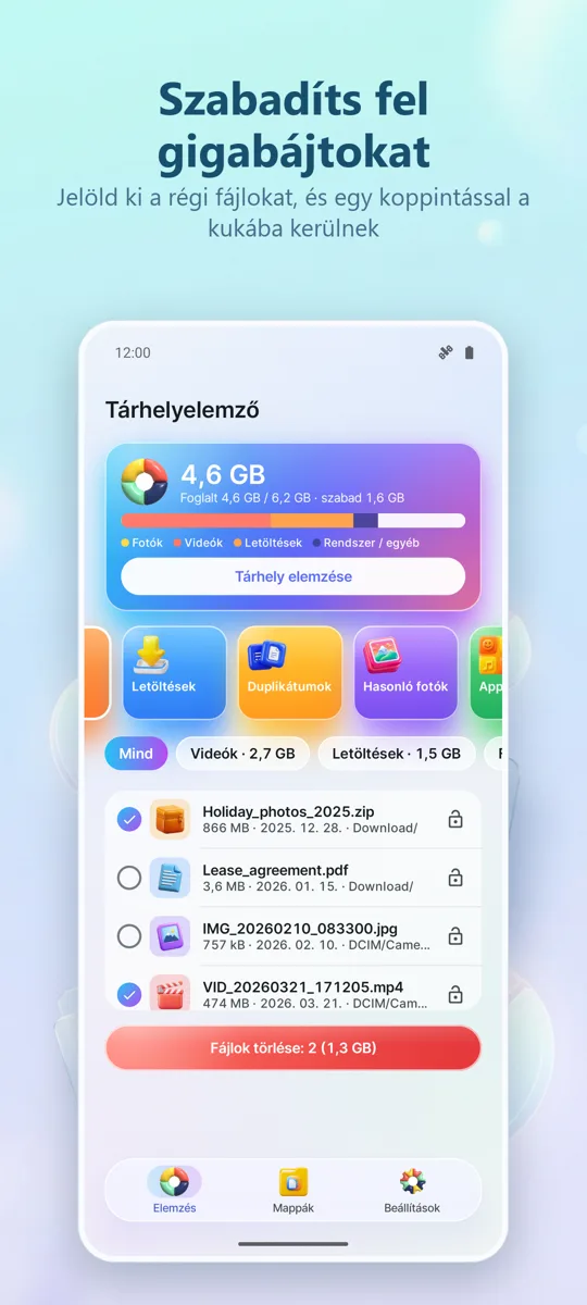 Tárhely elemző: Tisztító: képernyőkép 4