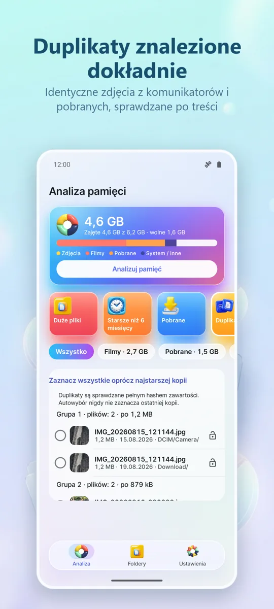 Analizator pamięci: Czyść: zrzut ekranu 2