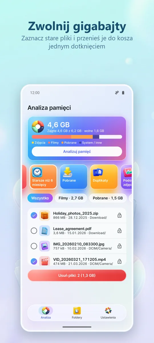 Analizator pamięci: Czyść: zrzut ekranu 4