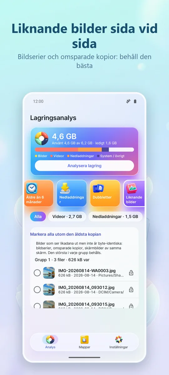 Lagringsanalys & Rengöring: skärmbild 3