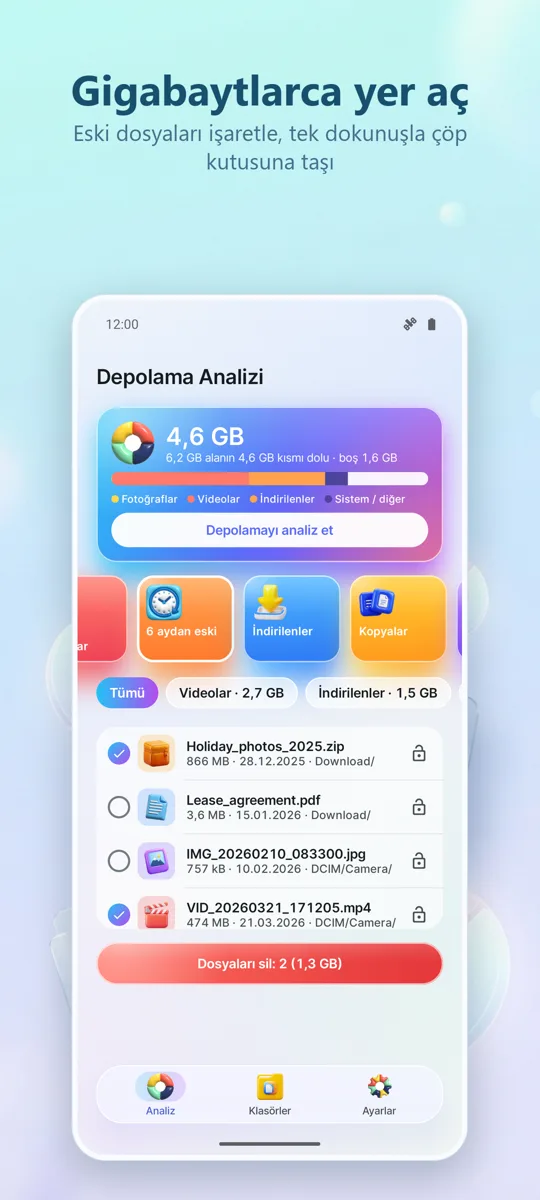 Depolama Analizi: Temizleyici: ekran görüntüsü 4