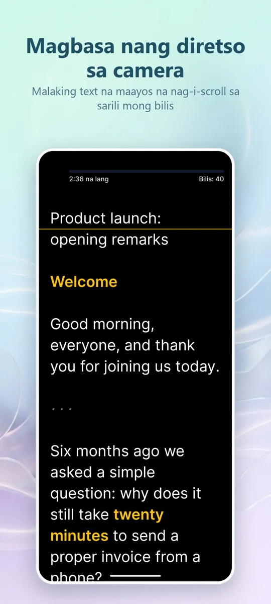 Teleprompter para sa Video: screenshot 3