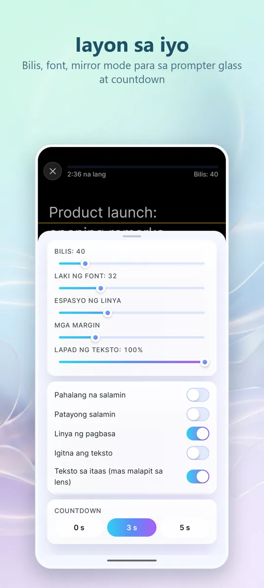 Teleprompter para sa Video: screenshot 4