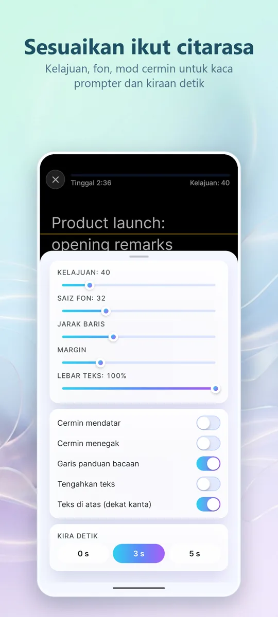 Teleprompter untuk Video: tangkapan skrin 4