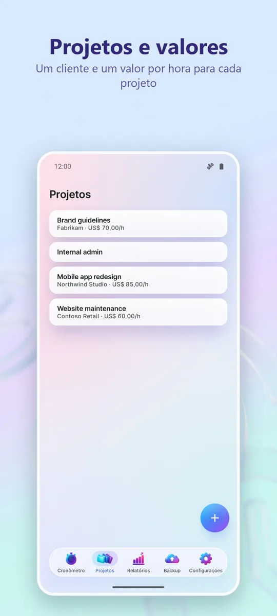 Controle de Horas de Trabalho: 