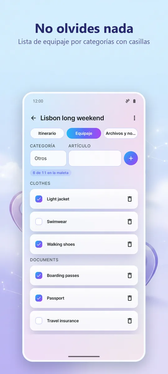 Organizador de Viajes: Plan.: captura de pantalla 3